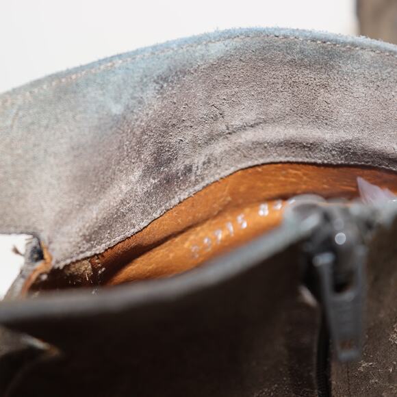 Taupe Suede Ankle Boots Made in Spain Size 36 - Picture 6 of 8